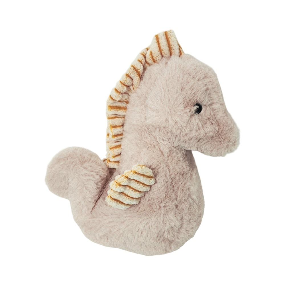 Spark Create Imagine Seahorse Plush Rattle Stuffed Animal Mauve Pink Fins 9.5"